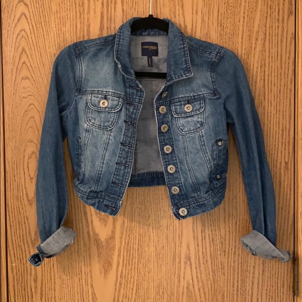 Crop jean jacket